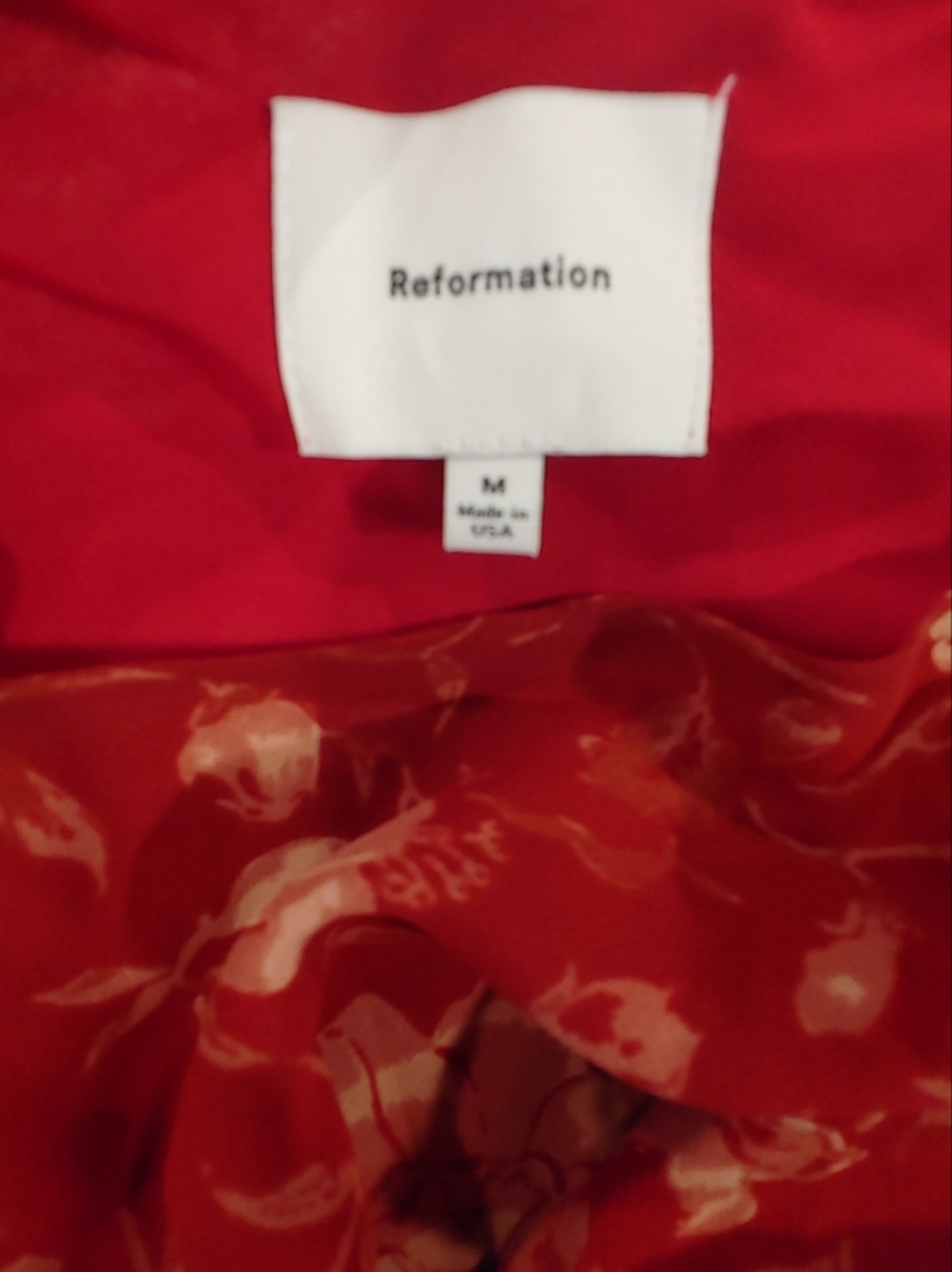 Reformation Prescott Dress in Red Floral Sleeveless Maxi Size Medium - Picture 9 of 11